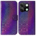 For Infinix Smart 7 HD Colorful Magnetic Buckle Leather Phone Case(Purple)