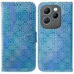 For Infinix Hot 40 / 40 Pro Colorful Magnetic Buckle Leather Phone Case(Blue)
