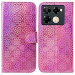 For Infinix Note 40 Pro 4G / 5G Colorful Magnetic Buckle Leather Phone Case(Pink)