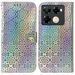 For Infinix Note 40 Pro 4G / 5G Colorful Magnetic Buckle Leather Phone Case(Silver)