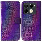 For Infinix Note 40 Pro 4G / 5G Colorful Magnetic Buckle Leather Phone Case(Purple)