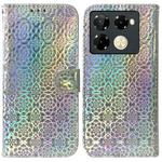 For Infinix Note 40 Pro+ 5G Colorful Magnetic Buckle Leather Phone Case(Silver)