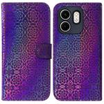 For Infinix Hot 50i / Smart 9 Colorful Magnetic Buckle Leather Phone Case(Purple)