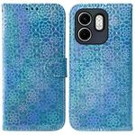 For Infinix Hot 50i / Smart 9 Colorful Magnetic Buckle Leather Phone Case(Blue)