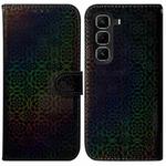 For Infinix Hot 50 Pro 4G Colorful Magnetic Buckle Leather Phone Case(Black)