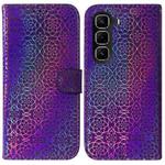For Infinix Hot 50 Pro+ 4G Colorful Magnetic Buckle Leather Phone Case(Purple)