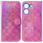 For Tecno Pova 5 Colorful Magnetic Buckle Leather Phone Case(Pink)