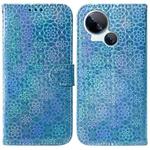 For Tecno Spark 10 5G Colorful Magnetic Buckle Leather Phone Case(Blue)