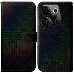 For Tecno Camon 20 Premier 5G Colorful Magnetic Buckle Leather Phone Case(Black)