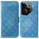 For Tecno Camon 20 Premier 5G Colorful Magnetic Buckle Leather Phone Case(Blue)
