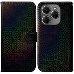 For Tecno Spark 20 Pro Colorful Magnetic Buckle Leather Phone Case(Black)