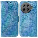 For Tecno Spark 20 Pro+ 4G Colorful Magnetic Buckle Leather Phone Case(Blue)