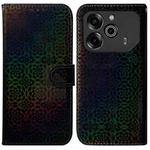For Tecno Pova 6 5G / 6 Pro 5G Colorful Magnetic Buckle Leather Phone Case(Black)