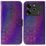 For Tecno Pova 6 5G / 6 Pro 5G Colorful Magnetic Buckle Leather Phone Case(Purple)