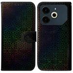 For Tecno Pova 6 Neo Colorful Magnetic Buckle Leather Phone Case(Black)