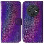 For Tecno Spark 30C Colorful Magnetic Buckle Leather Phone Case(Purple)