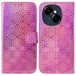 For Tecno Spark Go 1 / Pop 9 Pro Colorful Magnetic Buckle Leather Phone Case(Pink)