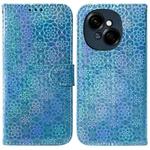 For Tecno Spark Go 1 / Pop 9 Pro Colorful Magnetic Buckle Leather Phone Case(Blue)