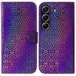 For Tecno Camon 40 Colorful Magnetic Buckle Leather Phone Case(Purple)