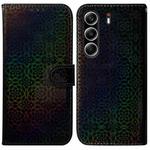 For Tecno Camon 40 Pro 4G Colorful Magnetic Buckle Leather Phone Case(Black)