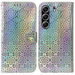For Tecno Camon 40 Pro 4G Colorful Magnetic Buckle Leather Phone Case(Silver)