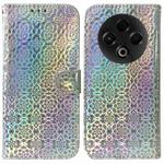 For Tecno Spark 30 4G Colorful Magnetic Buckle Leather Phone Case(Silver)