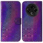 For Tecno Spark 30 4G Colorful Magnetic Buckle Leather Phone Case(Purple)