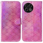 For Tecno Spark 30 Pro Colorful Magnetic Buckle Leather Phone Case(Pink)