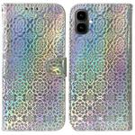 For Tecno Pop 10 / Spark Go 2 4G Colorful Magnetic Buckle Leather Phone Case(Silver)
