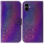For Tecno Pop 10 / Spark Go 2 4G Colorful Magnetic Buckle Leather Phone Case(Purple)