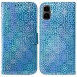 For Tecno Pop 10 / Spark Go 2 4G Colorful Magnetic Buckle Leather Phone Case(Blue)