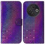 For Tecno Pop 9 5G / Spark 30C 5G Colorful Magnetic Buckle Leather Phone Case(Purple)