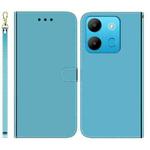 For Infinix Smart 7 African Imitated Mirror Surface Leather Phone Case(Blue)