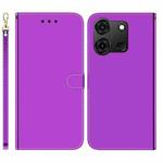 For Infinix Smart 7 India / 7 Plus Imitated Mirror Surface Leather Phone Case(Purple)