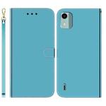 For Nokia C12 Imitated Mirror Surface Leather Phone Case(Blue)