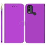 For Nokia C22 Imitated Mirror Surface Leather Phone Case(Purple)