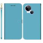 For Tecno Spark 10 5G Imitated Mirror Surface Leather Phone Case(Blue)