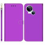 For Tecno Spark 10 5G Imitated Mirror Surface Leather Phone Case(Purple)