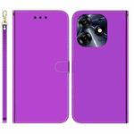 For Tecno Spark 10 Pro Imitated Mirror Surface Leather Phone Case(Purple)