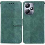 For Infinix Hot 30 Play Geometric Embossed Leather Phone Case(Green)