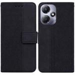 For Infinix Hot 30 Play Geometric Embossed Leather Phone Case(Black)
