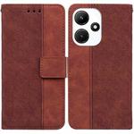 For Infinix Hot 30i Geometric Embossed Leather Phone Case(Brown)