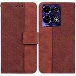 For Infinix Note 30 Geometric Embossed Leather Phone Case(Brown)
