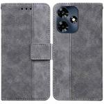 For Infinix Hot 30 Geometric Embossed Leather Phone Case(Grey)