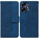 For Infinix Hot 30 Geometric Embossed Leather Phone Case(Blue)