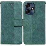 For Infinix Hot 30 Geometric Embossed Leather Phone Case(Green)