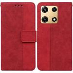 For Infinix Note 30 Pro Geometric Embossed Leather Phone Case(Red)