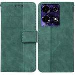 For Infinix Note 30i Geometric Embossed Leather Phone Case(Green)