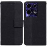 For Infinix Note 30i Geometric Embossed Leather Phone Case(Black)