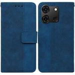 For Infinix Smart 7 India / 7 Plus Geometric Embossed Leather Phone Case(Blue)